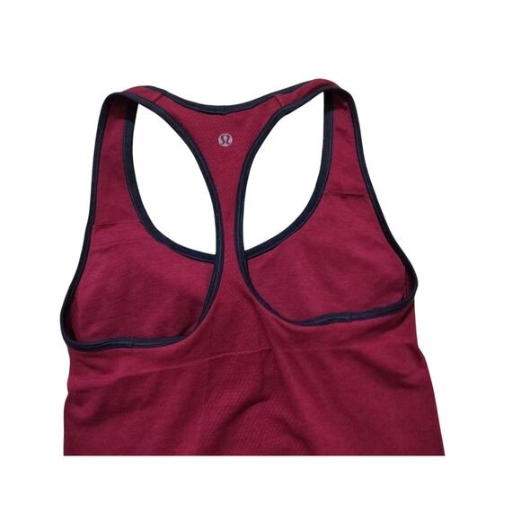 Lululemon Women's Ebb & Flow Racerback Red Tank Top‎ Size 6 - Picture 6 of 10